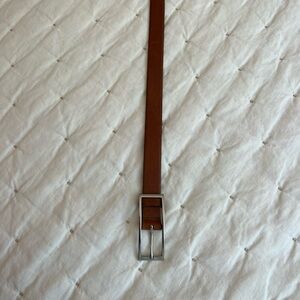 Banana Republic Brown Leather Belt with Silver Buckle